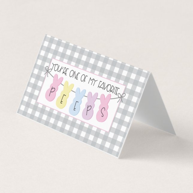 You're One of My Favourite Peeps Goodie Bag Topper Business Card (Front)