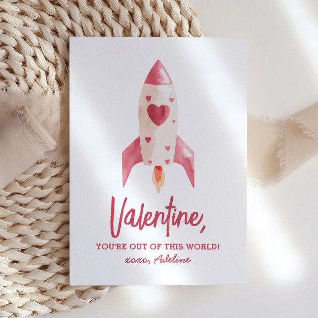 You're Out of This World Space Kids Valentines Day Card (Creator Uploaded)