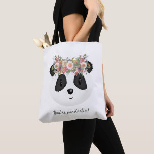 You're pandastic! Cute Panda Bear Tote Bag