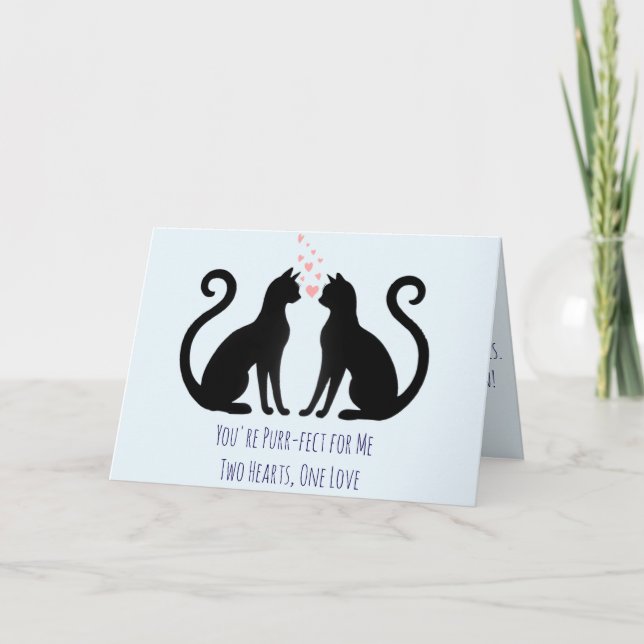 You're Purr-fect For Me Holiday Card (Front)