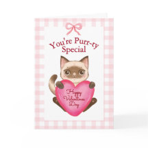 You're Purr-ty Special Kitty Cat Valentine's Day