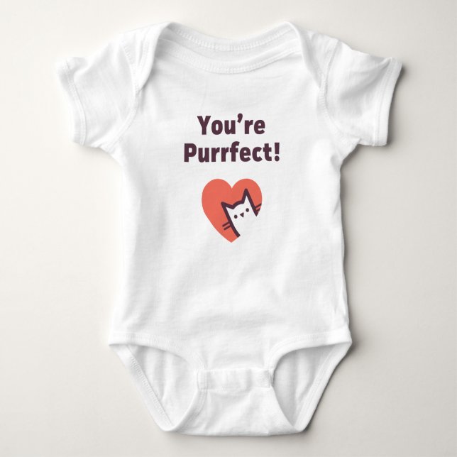 You're Purrfect - baby Grower Baby Bodysuit (Front)