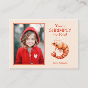 You're SHRIMPLY the Best Kids Valentine's Card