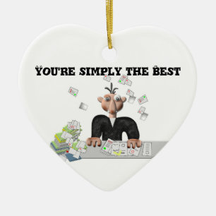 You're simply the Best .Personalised text Ceramic Tree Decoration