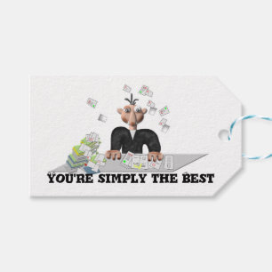 You're simply the Best .Personalised text Gift Tags