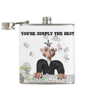 You're simply the Best .Personalised text Hip Flask