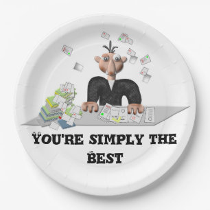You're simply the Best .Personalised text Paper Plate