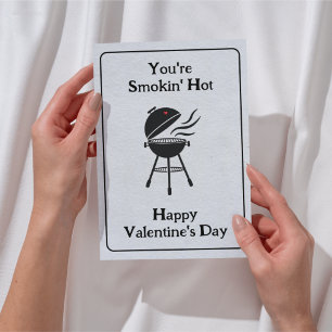 You're Smokin' Hot! Funny BBQ Valentine's Day Invitation