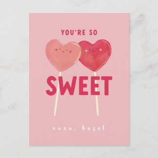 You're So Sweet Kids Classroom Valentine Postcard