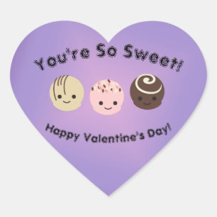 You're So Sweet Valentine's Day Chocolate Truffles Heart Sticker