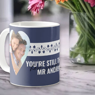 Youre Still the One Heart Photos Blue Personalised Coffee Mug
