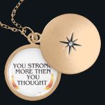 You're Stronger Than You Think – Elegant Gold l Gold Plated Necklace<br><div class="desc">Empower your space with this elegant and inspiring wall art featuring the golden quote: “You're Stronger Than You Think.” Perfect for bedrooms, offices, dorms, or as a heartfelt gift to uplift a loved one going through a tough time. With rich golden tones and a classy minimalist design, it adds a...</div>