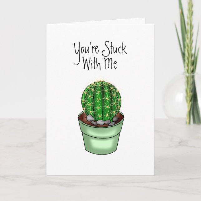 You're Stuck With Me | Romantic  Card (Front)