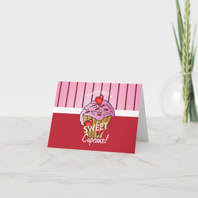 You're Such a Sweet Cupcake Holiday Card (Front)