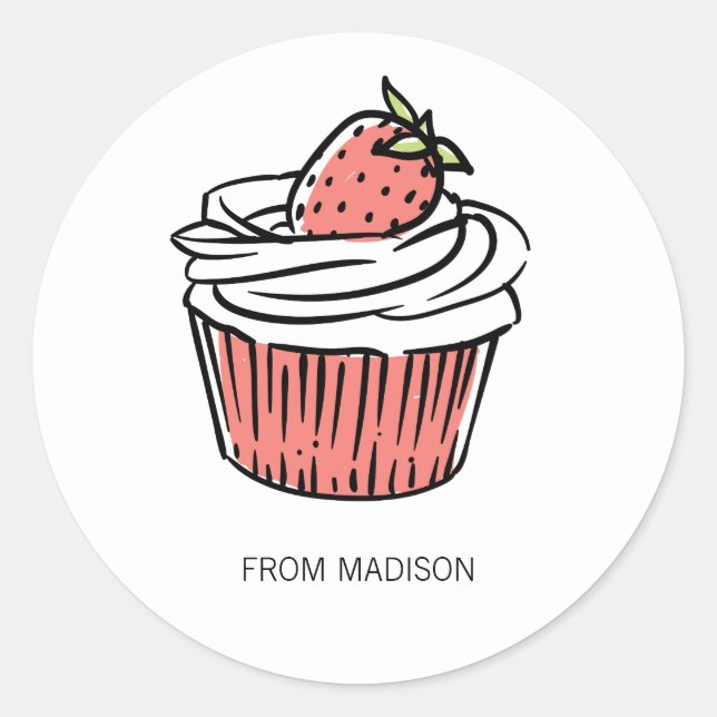 You're Sweet Cupcake Valentine Sticker (Front)