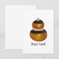You're Sweet Thank You Cream Puff Choux Bun Pastry