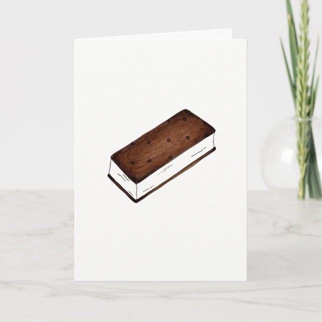 You're Sweet Thanks Chocolate Ice Cream Sandwich Thank You Card (Front)