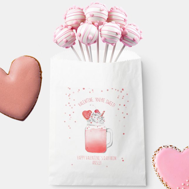 You're Sweet Valentine Love Crazy Milkshake Favour Bags (Creator Uploaded)