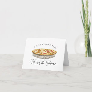 You're Sweeter than Pie Thank You Card