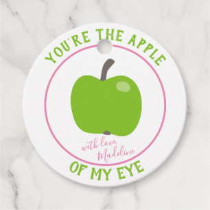 You're the apple of my Eye - With love Favour Tags