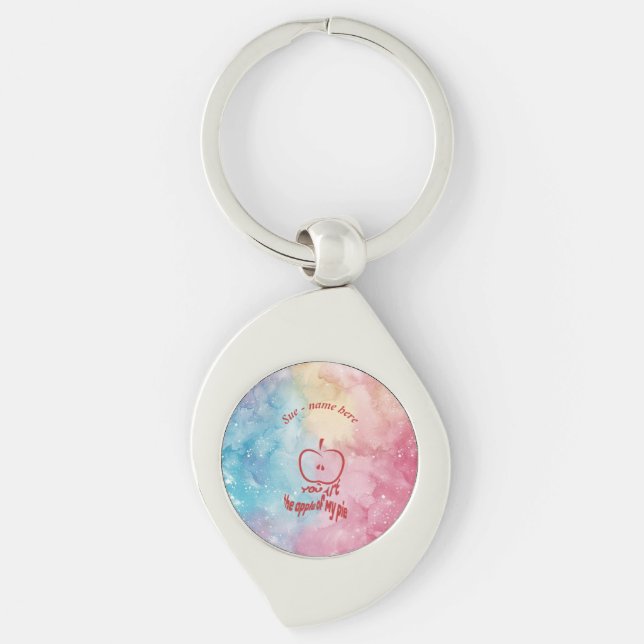 You're the Apple of My Pie  Key Ring (Front)
