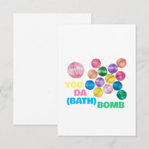 You're The (Bath) Bomb Funny Illustrated Thank You Card