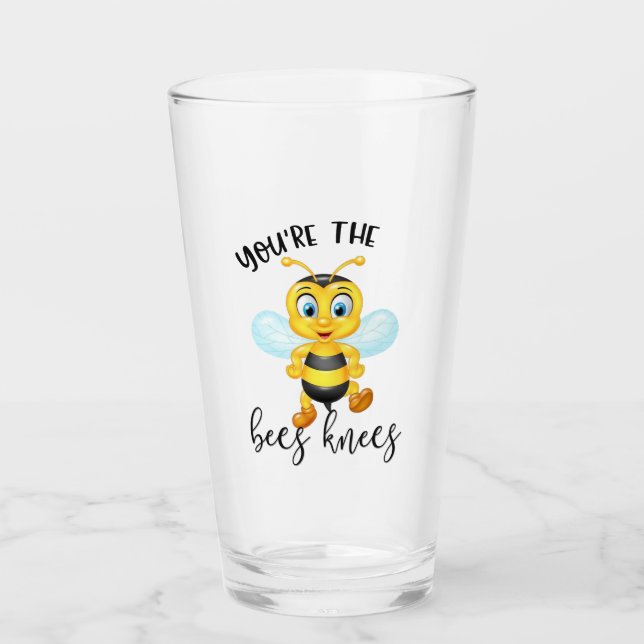 You're The Bees Knees | Valentine's Day Glass (Front)