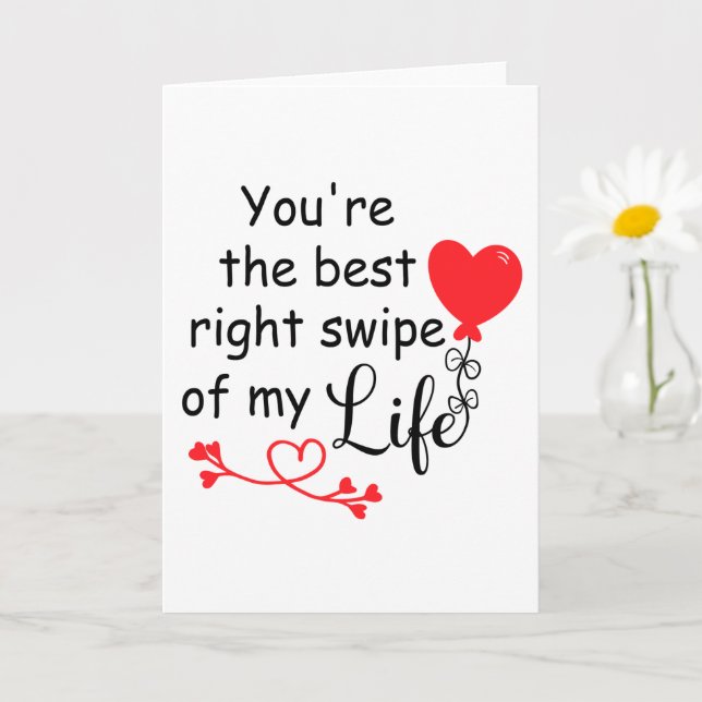 You're the Best Right Swipe of My Life love Gift Card (Small Plant)