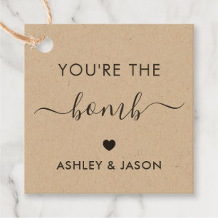 You're the Bomb Bath Bomb Gift Tag, Kraft Favour Tags
