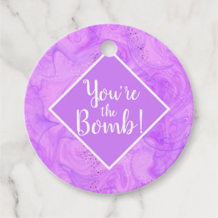 you're the bomb Christmas spa  Note Card Favour Tags