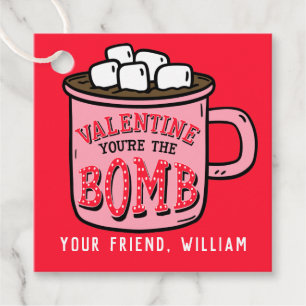 You're The Bomb Hot Cocoa Bomb Valentine Favour Tags
