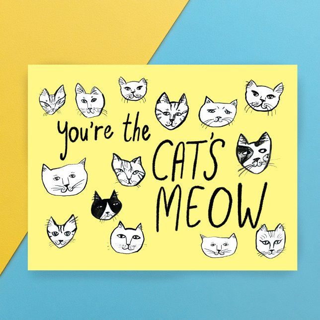 YOU'RE THE CAT'S MEOW Cute Kittens  Postcard (YOU'RE THE CAT'S MEOW Cute Kittens Valentines Postcard
)