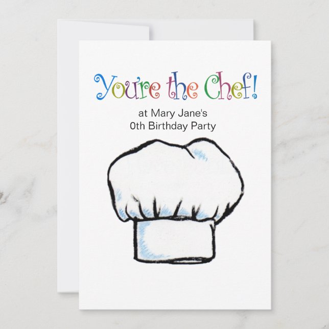You're The Chef invitation (Front)