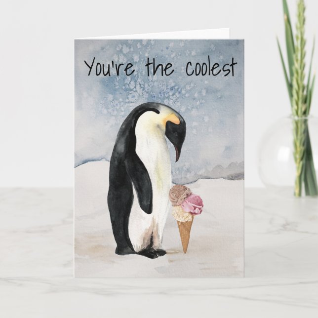 You're the Coolest Penguin Valentine's Day Card (Front)
