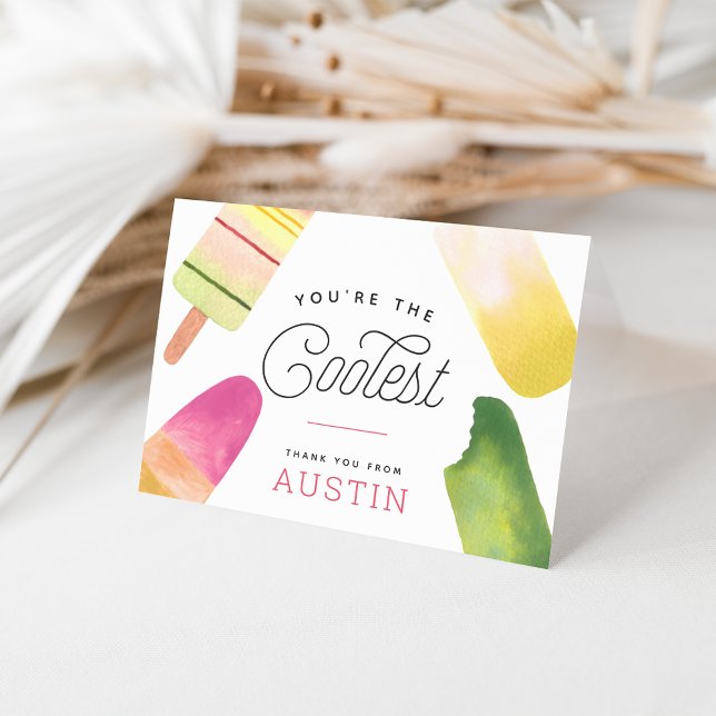 You're The Coolest | Popsicle Kids Thank You Card (Creator Uploaded)