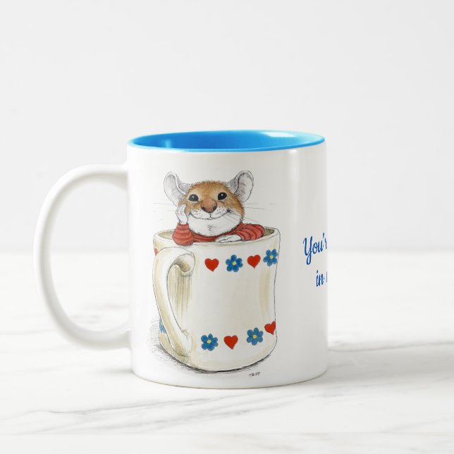 "You're the cream in my coffee" Mouse Mug (Left)