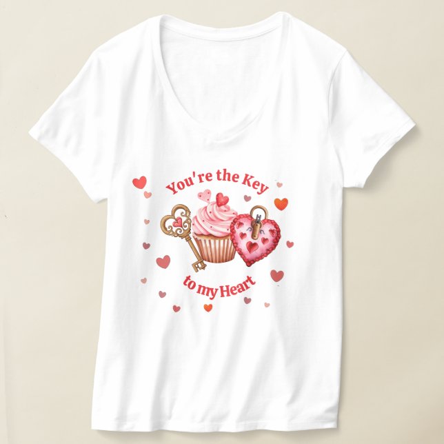 You're The Key To My Heart Valentine's T-Shirt (Laydown)