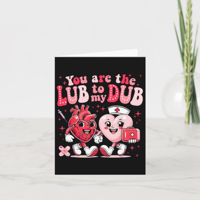 Youre The Lube To My Dub Cvicu Nurse Valentine Car Card (Front)