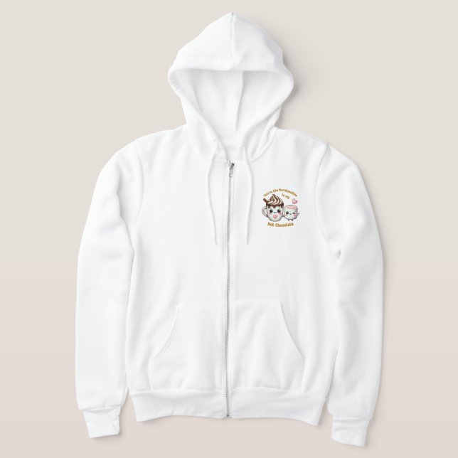 You're the Marshmallow to My Heart - Cute Hot Choc Hoodie (Laydown)