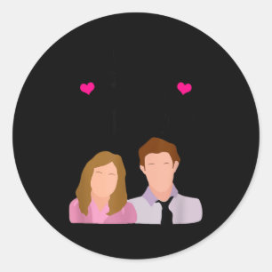 You're The Pam To My Jim Valentine’s Day Couple Ma Classic Round Sticker