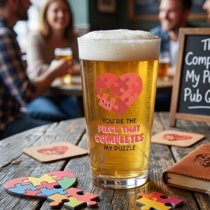 You're The Piece That Completes My Puzzle Pint Glass