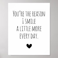 You're The Reason Typography Heart