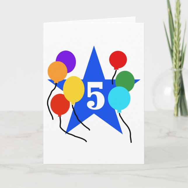 You're the Star 5th Birthday Tshirts and Gifts Card (Front)