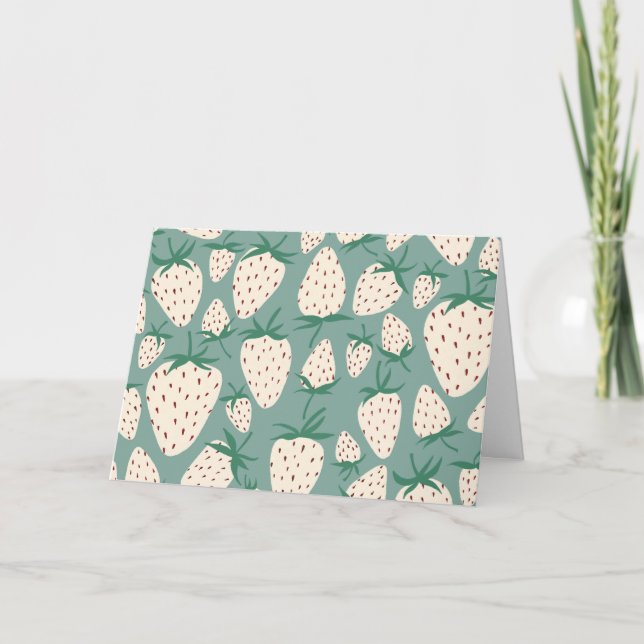 You're the Sweetest Exotic White Strawberries Love Card (Front)