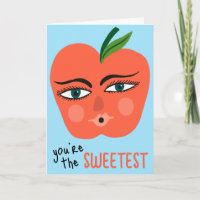 YOU'RE THE SWEETEST Whimsical Apple Fruit Cute