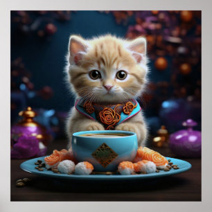 You're the Tuna to My Sushi" - Kitten Love Poster