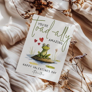 You're Toad-ally Amazing   Fun Valentines Day Holiday Card
