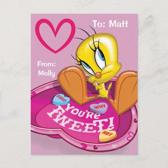 You're Tweet TWEETY™ Bowl Postcard (Front)