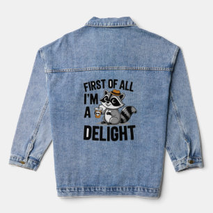 You're Weird I'll Keep You, Funny Racoon And Opss Denim Jacket