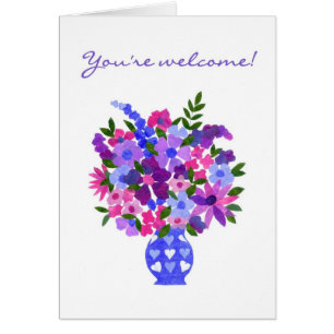 'You're Welcome' Card - Flower Power